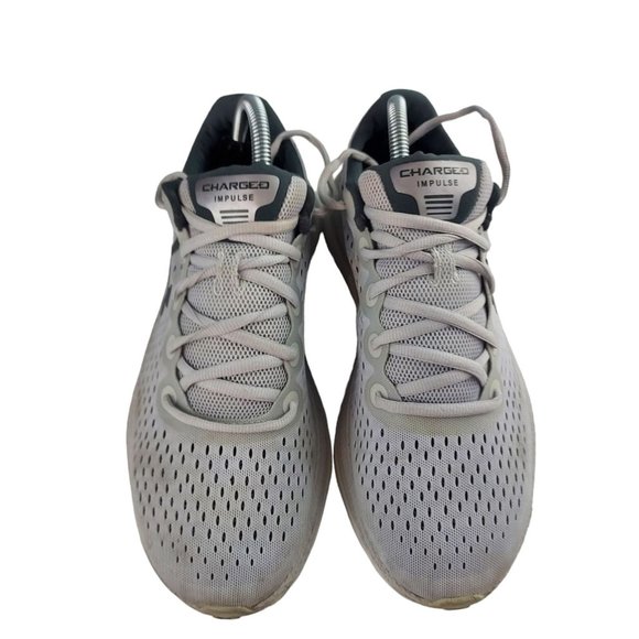 Under Armour Charged Impulse‎ Womens 9.5 Gray Running Shoes Sneakers 3021967-101 - Picture 2 of 9